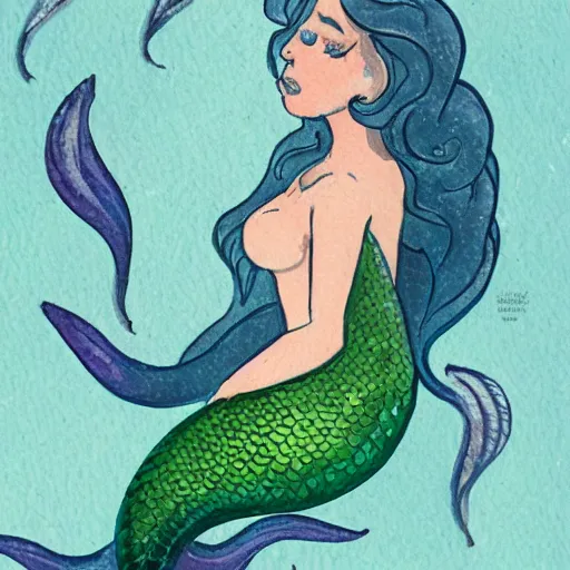 Image similar to a mermaid,
