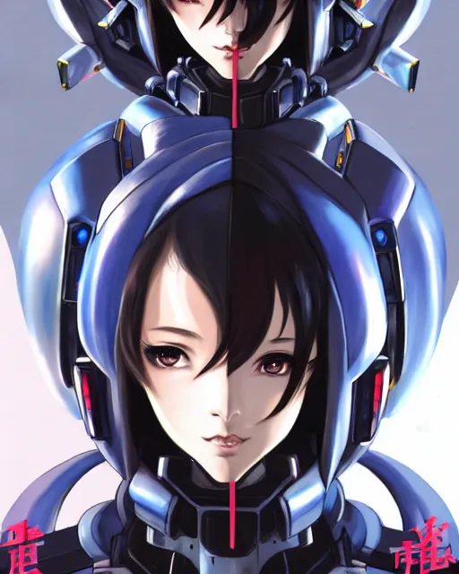 Image similar to portrait Anime Girl in mecha armor in night tokyo Sharp fine face pretty face, realistic shaded Perfect face, fine details. Anime. cyberpunk realistic shaded lighting by katsuhiro otomo ghost-in-the-shell, magali villeneuve, artgerm, rutkowski Jeremy Lipkin and Giuseppe Dangelico Pino and Michael Garmash and Rob Rey