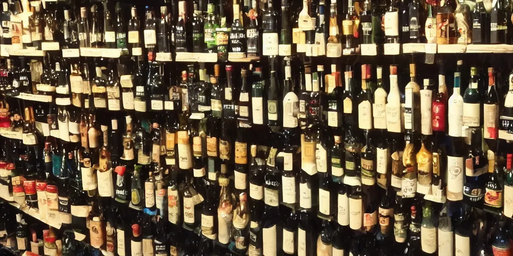 Image similar to lots of bottles of alcohol