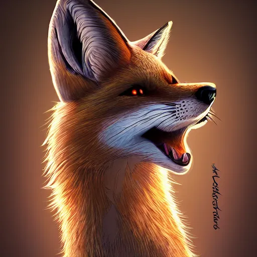 Image similar to A fox with a small head wearing a t-shirt and jeans, trending on FurAffinity, energetic, dynamic, digital art, highly detailed, FurAffinity, digital fantasy art, FurAffinity, favorite, character art, portrait