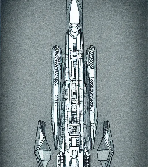 Image similar to a pencil drawing of a spaceship. concept art, blueprint. - w 7 0 0