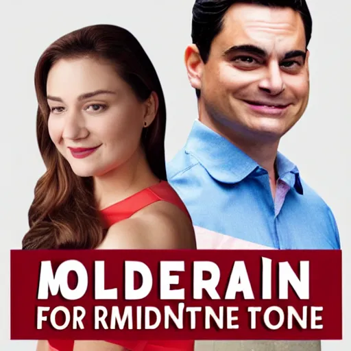 Image similar to modern romance movie with ben shapiro