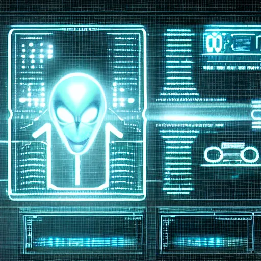 Image similar to alien seti signal decoded, alien glyphs, alien source code, futuristic software user interface for movie, concept art, cinematic, trending on artstation, 4 k