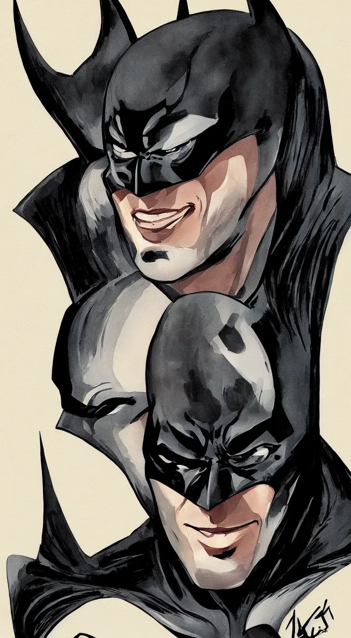 Prompt: a portrait of the batman