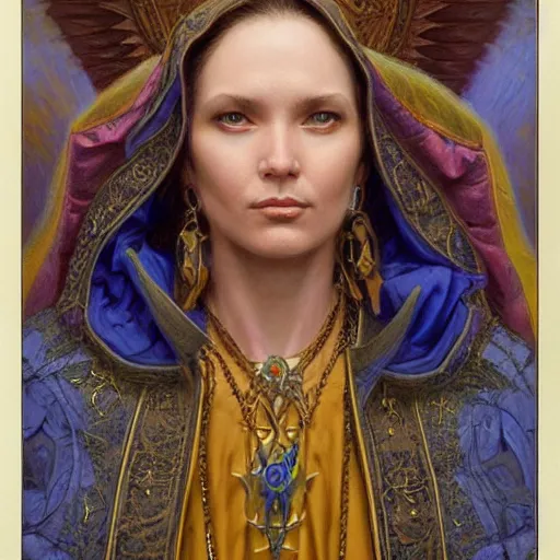 Image similar to The holy priest offers you herself portrait art by Donato Giancola and Bayard Wu, digital art, trending on artstation, 4k