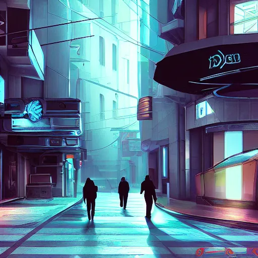 Image similar to 3 d render low cyberpunk futuristic street digital art sketch