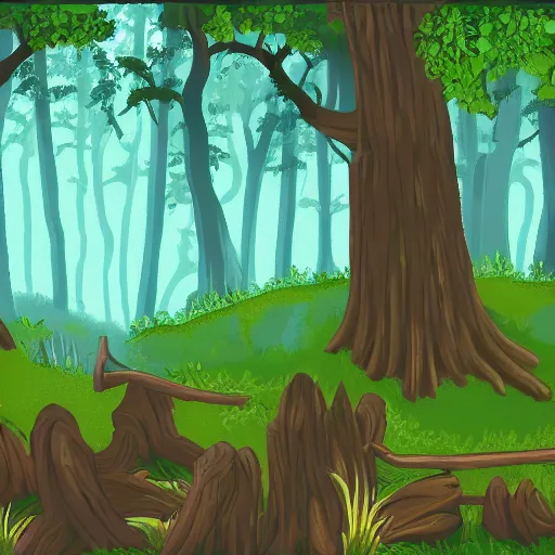 Image similar to a forest background for a point and click adventure game