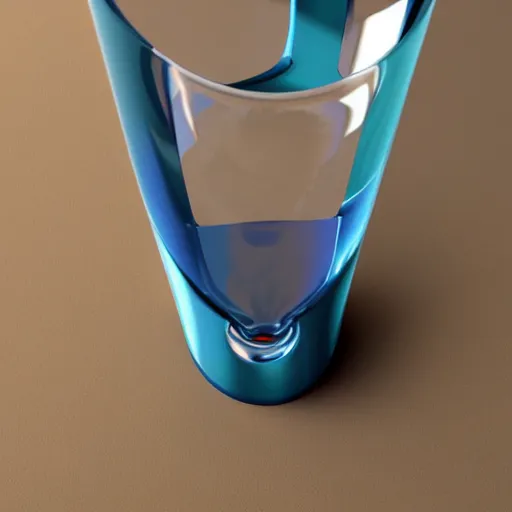 Prompt: Futuristic over-designed drinking glass