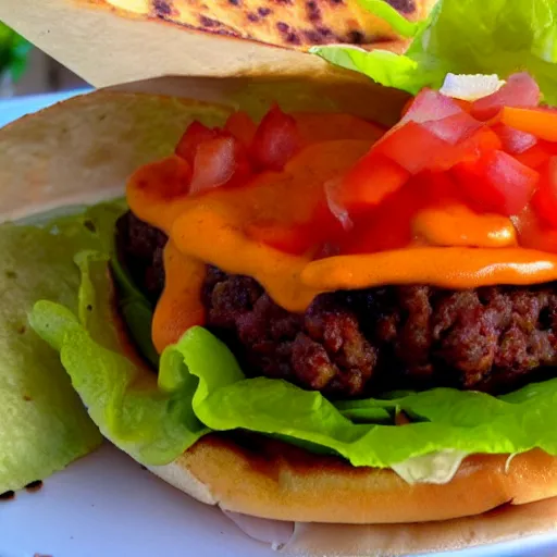 Prompt: taco burger