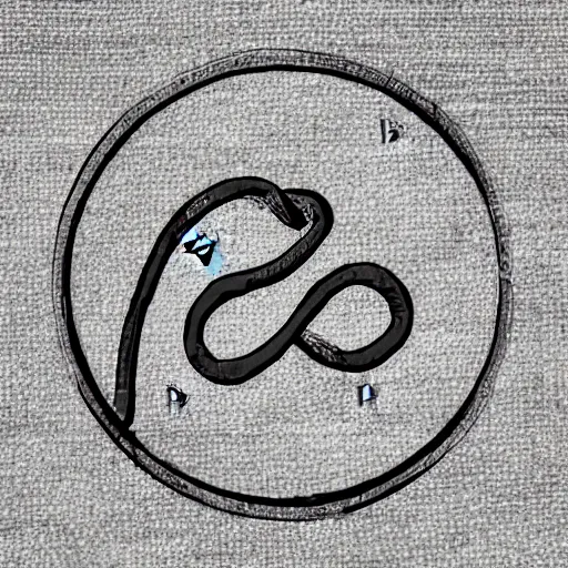 Prompt: logo, the letter b as a knot, simple