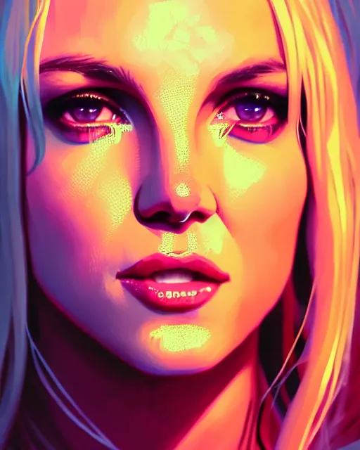 Image similar to highly detailed portrait of britney spears in nes, stephen bliss, unreal engine, greg rutkowski, loish, rhads, beeple, makoto shinkai and lois van baarle, ilya kuvshinov, rossdraws, tom bagshaw, alphonse mucha, global illumination, god rays, detailed and intricate environment