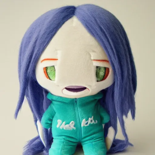 Prompt: billie eilish chibi plushie