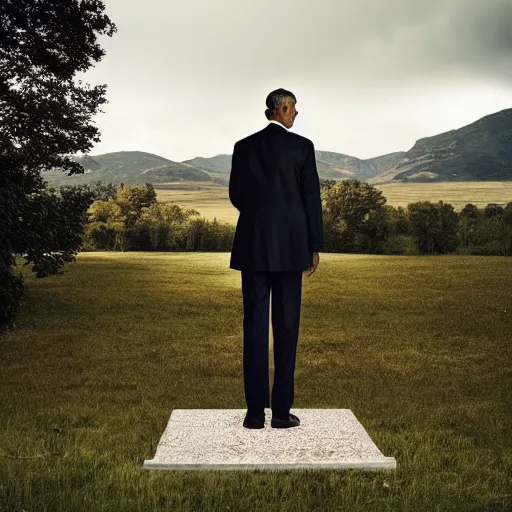 Image similar to a portrait of obama in a scenic environment by clemens ascher