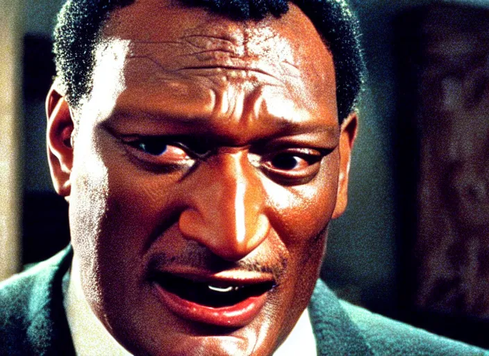 Image similar to ted cruz as tony todd, movie still, from the candyman 1 9 9 2 movie, 8 k, realistic