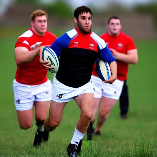 Image similar to photo of brett goldstein playing rugby for the english team