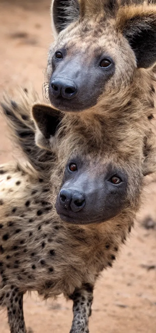 Image similar to a photo of a very happy Hyena wearing a birthday hat,