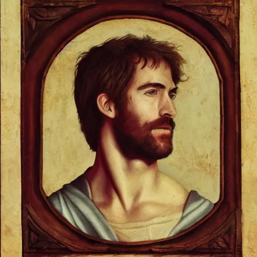 Prompt: rhett mclaughlin portrait in renaissance style