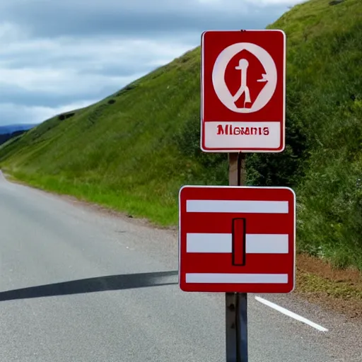 Image similar to a misleading road sign