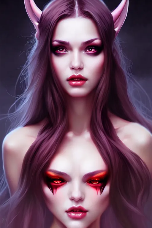 Image similar to Succubus portrait by Artgerm and WLOP