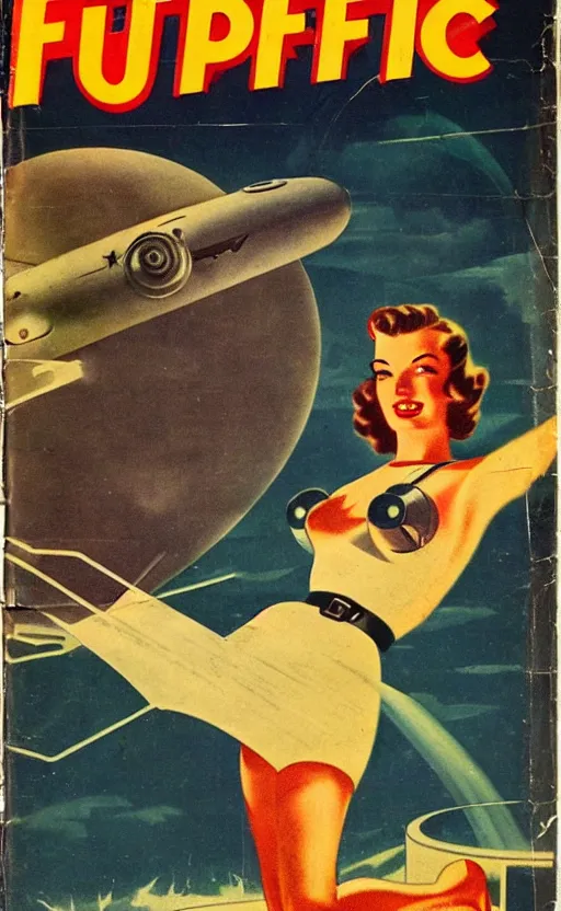 Prompt: 1 9 4 0 s pulp science fiction magazine cover art without text, no text, no fonts, ufo abduction, spooky, ethereal, liminal