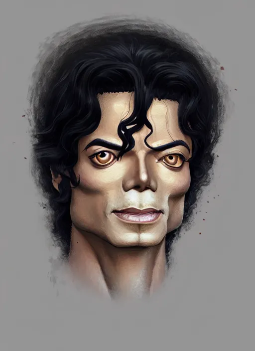 Prompt: eyes closed centered!! macro head portrait of medieval king michael jackson, artstation, detailed cartoon, elegant, digital painting, concept art, smooth, sharp focus, illustration, ghibli, makoto shinkai, don bluth, fujita goro, jean giraud, akihiko yoshida, tom whalen 8 k