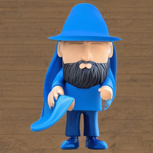 Image similar to a wizard with a blue hat vinyl figure