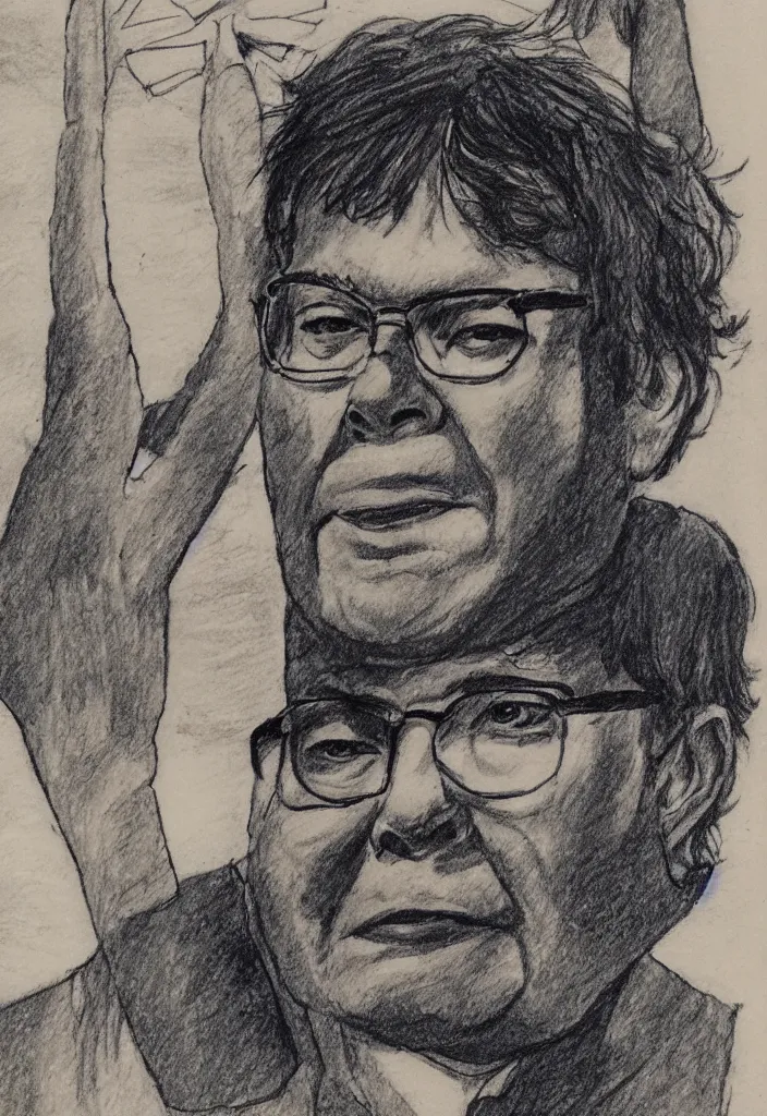 Prompt: Yann LeCun drawn on the Rider–Waite tarot.