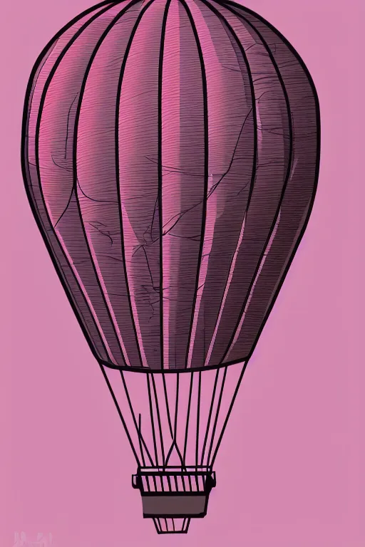 Image similar to sunrise mountain water hot air balloon illustration vector digital art by amiyakinyu trending on artstation