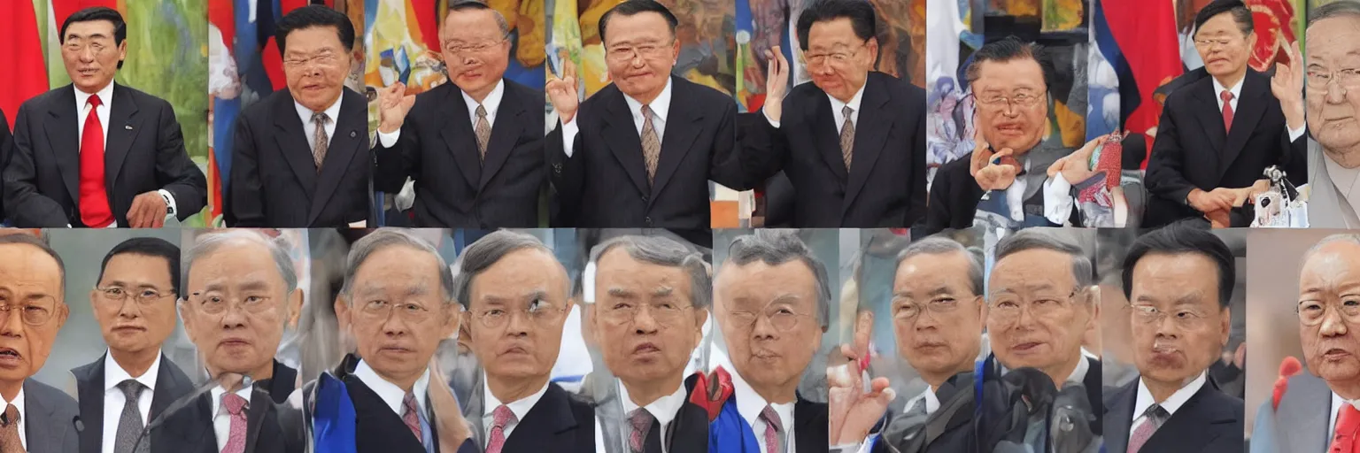 Image similar to picture of supreme leaders