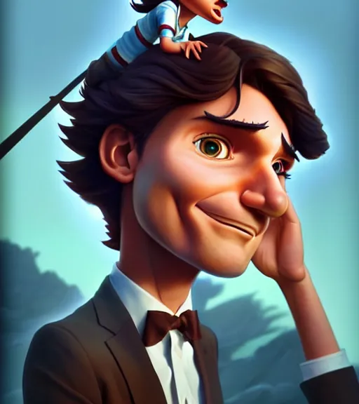 Image similar to justin trudeau as string puppet, loftis, cory behance hd by jesper ejsing, by rhads, makoto shinkai and lois van baarle, ilya kuvshinov, rossdraws, global illumination