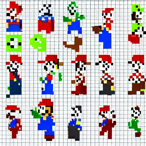 Image similar to Super Mario game sprites