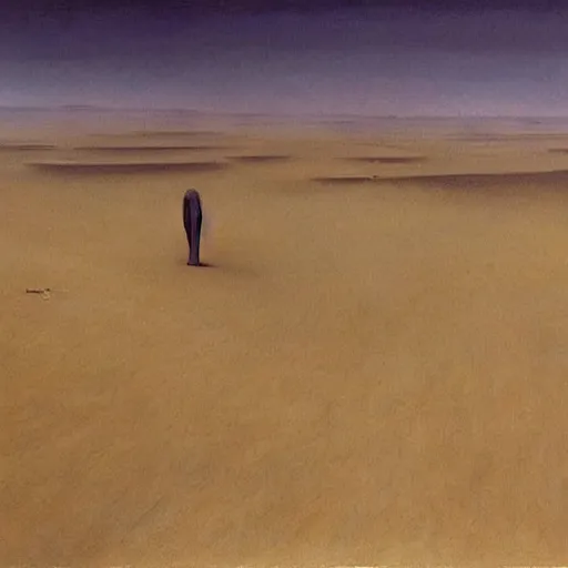 Image similar to a painting of a desert with a lot of sand, a matte painting by Beksinski, featured on cg society, surrealism, apocalypse landscape, matte painting, apocalypse art