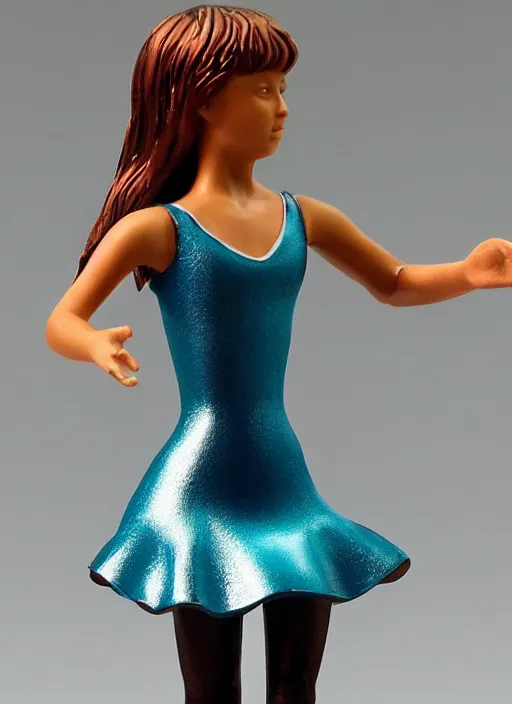 Image similar to Fine Image on the store website, eBay, Full body, 80mm resin figure of a cute modern dancer girl, environmental light from the front