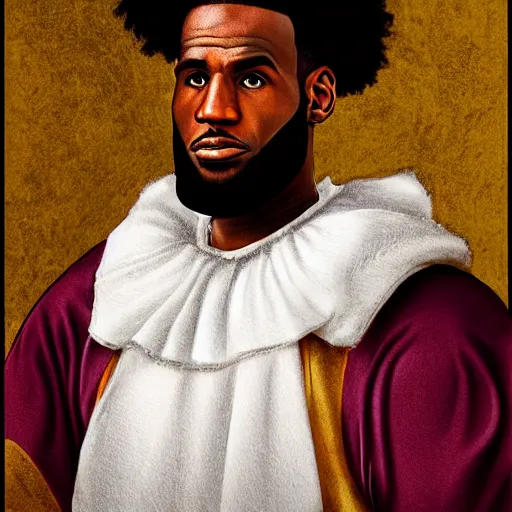 Image similar to lebron james renaissance era portrait