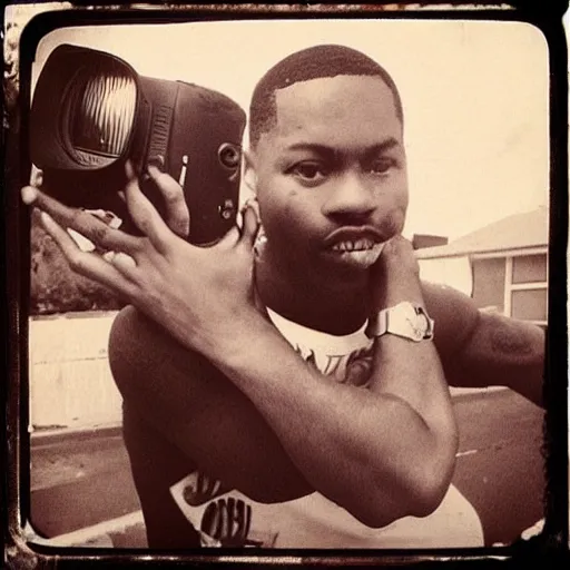 Image similar to “A eat in a gang member pose tooken by a 1950’s camera”