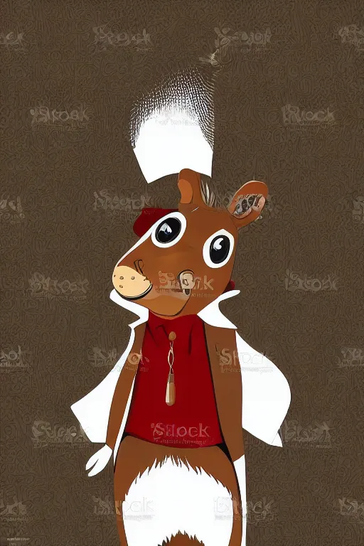 Prompt: a squirrel dressed like a pimp, vector art