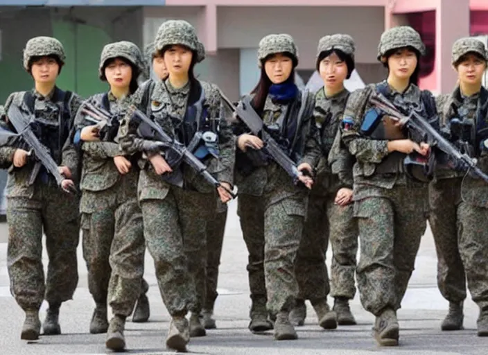 Image similar to female south korean counterterrorist unit 7 0 7 th special mission group