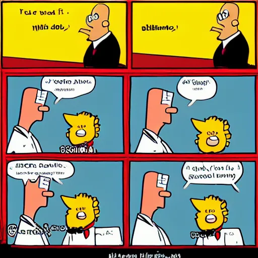 Image similar to hyper realistic dilbert, high quality, high resolution