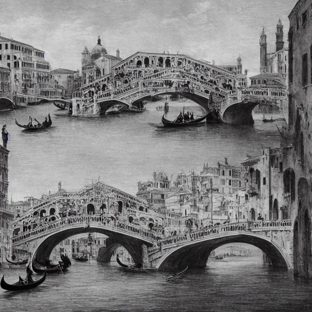 Image similar to the bridges of venice as the accent oh the city