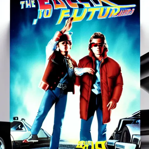 Image similar to Back to the future, featuring the Terminator