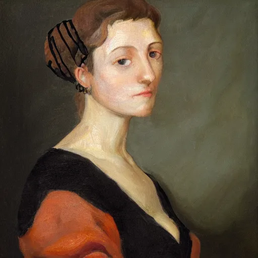 Image similar to portrait of a woman, her name is frederique