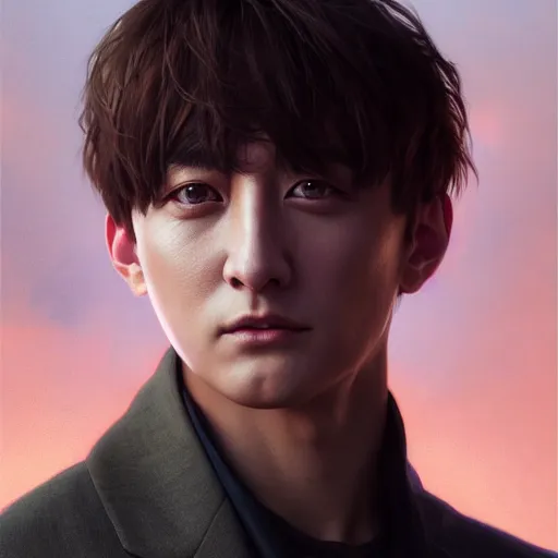 Prompt: highly detailed vfx portrait of jungkook, stephen bliss, greg rutkowski, loish, rhads, beeple, makoto shinkai, tom bagshaw, alphonse mucha, global illumination, sharp focus, art by artgerm and greg rutkowski, stanley kubrick, best of behance, cinematic lighting, intricate complexity,