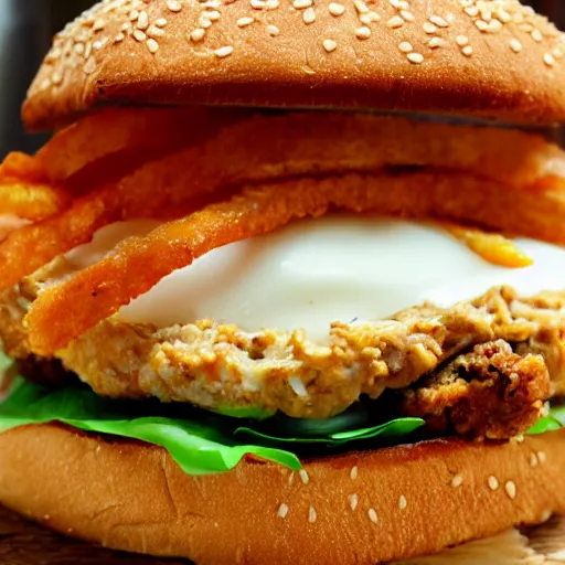 Image similar to fried chicken sandwich burger