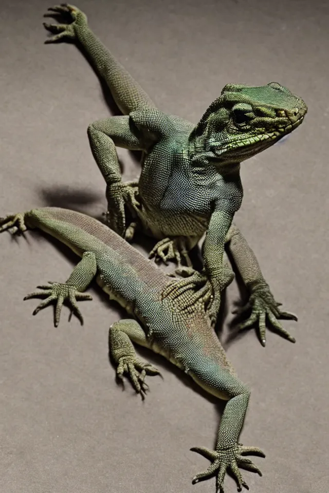 Image similar to A lizard humanoid mixed martial arts fighter