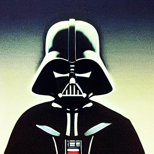 Prompt: darth vader retro minimalist portrait by jean giraud, moebius starwatcher comic, 8 k