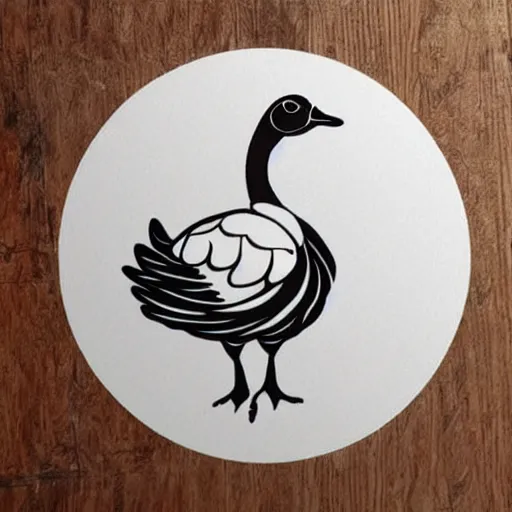 Image similar to cute goose, decal design