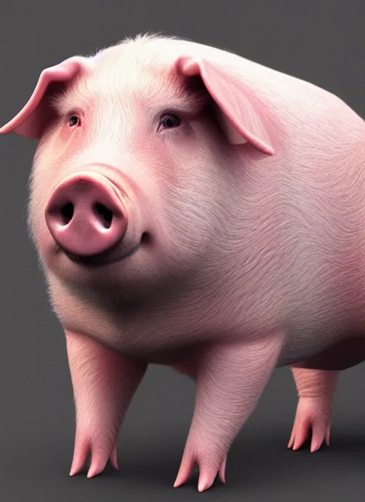 Image similar to a pig fused with a dog, hyperdetailed, artstation, cgsociety, 8 k