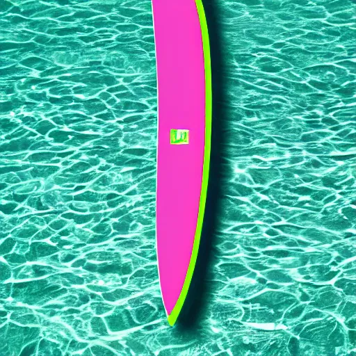 Prompt: app icon of a pink and green surfboard