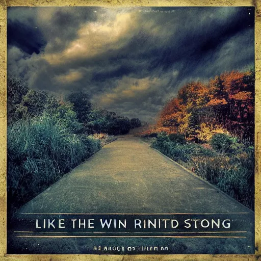 Image similar to Like the Wind/ The Most Mysterious song on the internet, album cover, HDR, HD, Realistic,