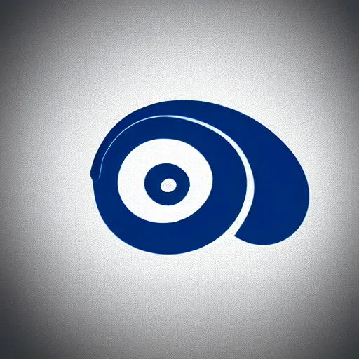 Image similar to a snail vector logo in color scheme black and blue